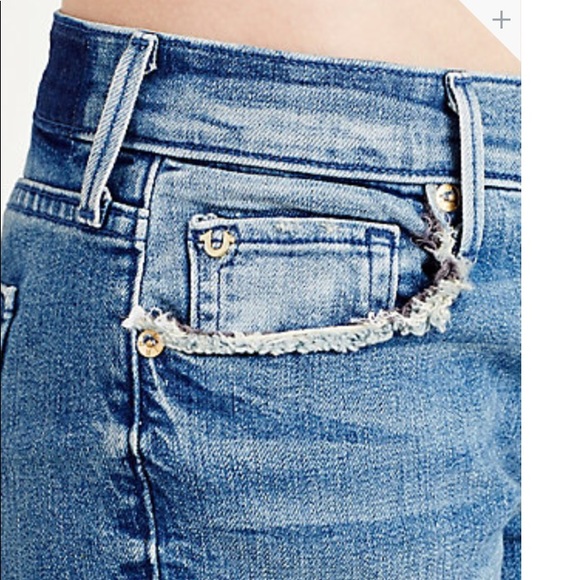 NWT True Religion Mid Rise Straight Crop jeans - Picture 5 of 8